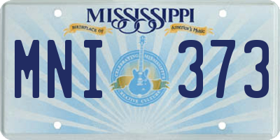 MS license plate MNI373