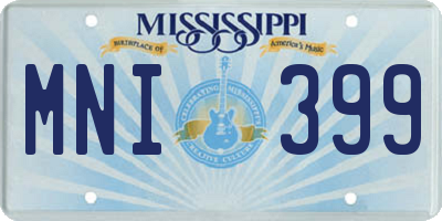 MS license plate MNI399