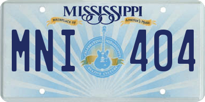 MS license plate MNI404