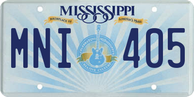 MS license plate MNI405