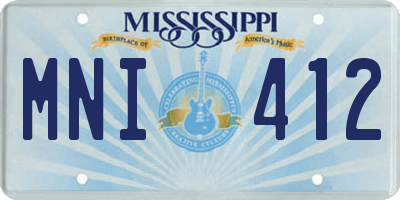 MS license plate MNI412