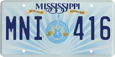 MS license plate MNI416