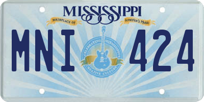 MS license plate MNI424