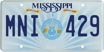 MS license plate MNI429