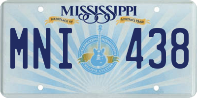 MS license plate MNI438