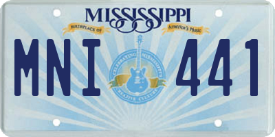 MS license plate MNI441