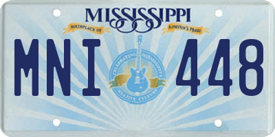 MS license plate MNI448
