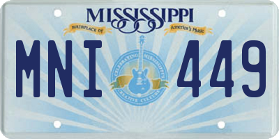 MS license plate MNI449
