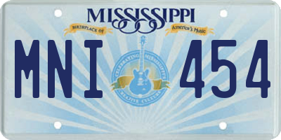 MS license plate MNI454