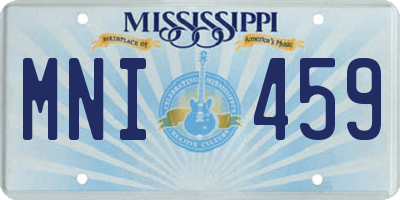 MS license plate MNI459