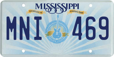 MS license plate MNI469