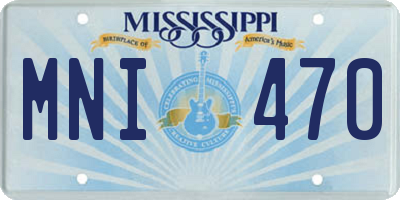 MS license plate MNI470
