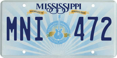 MS license plate MNI472
