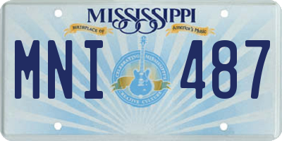 MS license plate MNI487