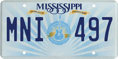 MS license plate MNI497