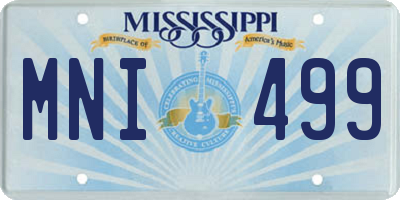 MS license plate MNI499