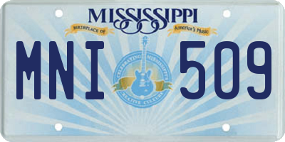 MS license plate MNI509