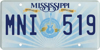 MS license plate MNI519