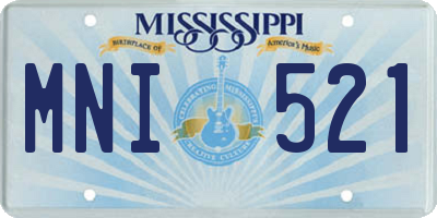 MS license plate MNI521