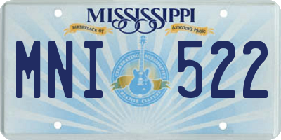 MS license plate MNI522