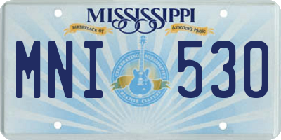 MS license plate MNI530