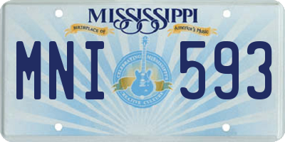 MS license plate MNI593