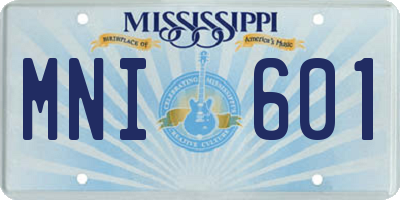 MS license plate MNI601