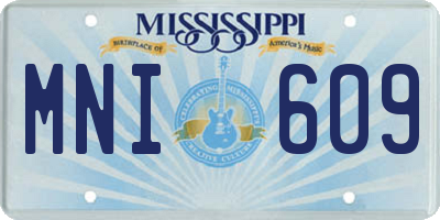 MS license plate MNI609