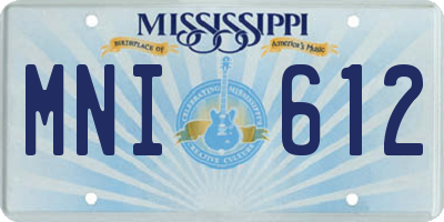 MS license plate MNI612