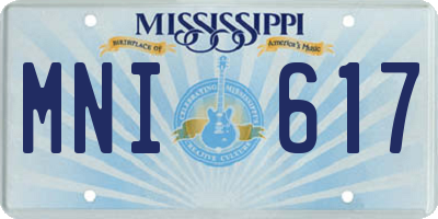 MS license plate MNI617