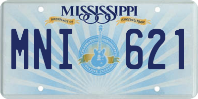 MS license plate MNI621