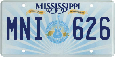 MS license plate MNI626