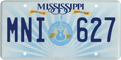 MS license plate MNI627