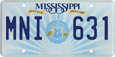 MS license plate MNI631