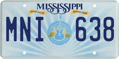 MS license plate MNI638