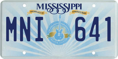 MS license plate MNI641