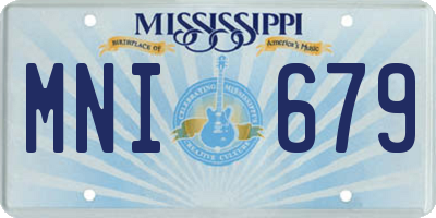 MS license plate MNI679