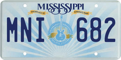 MS license plate MNI682