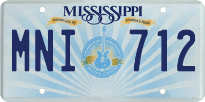 MS license plate MNI712