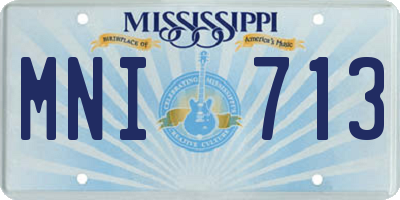 MS license plate MNI713