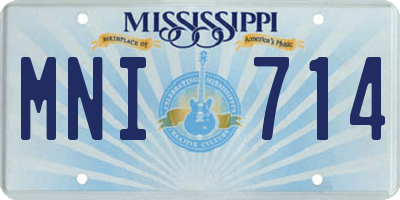 MS license plate MNI714