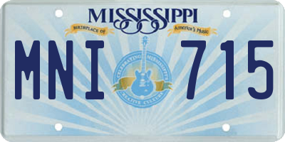 MS license plate MNI715