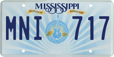 MS license plate MNI717