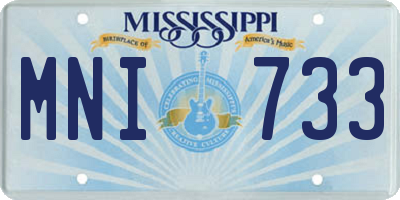 MS license plate MNI733