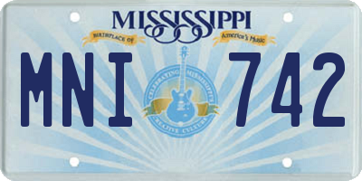 MS license plate MNI742