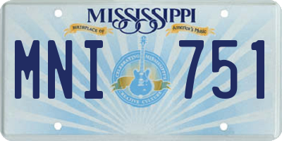 MS license plate MNI751