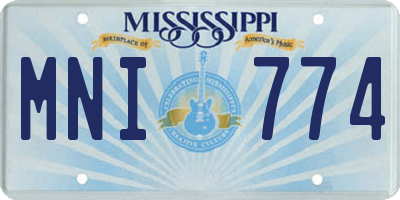 MS license plate MNI774