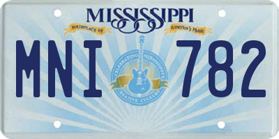 MS license plate MNI782