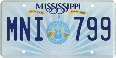 MS license plate MNI799