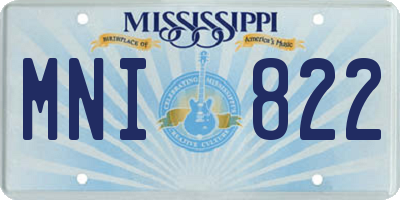 MS license plate MNI822